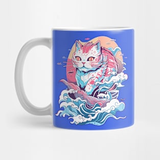 Funny Japanese Style Cat Fish Mug